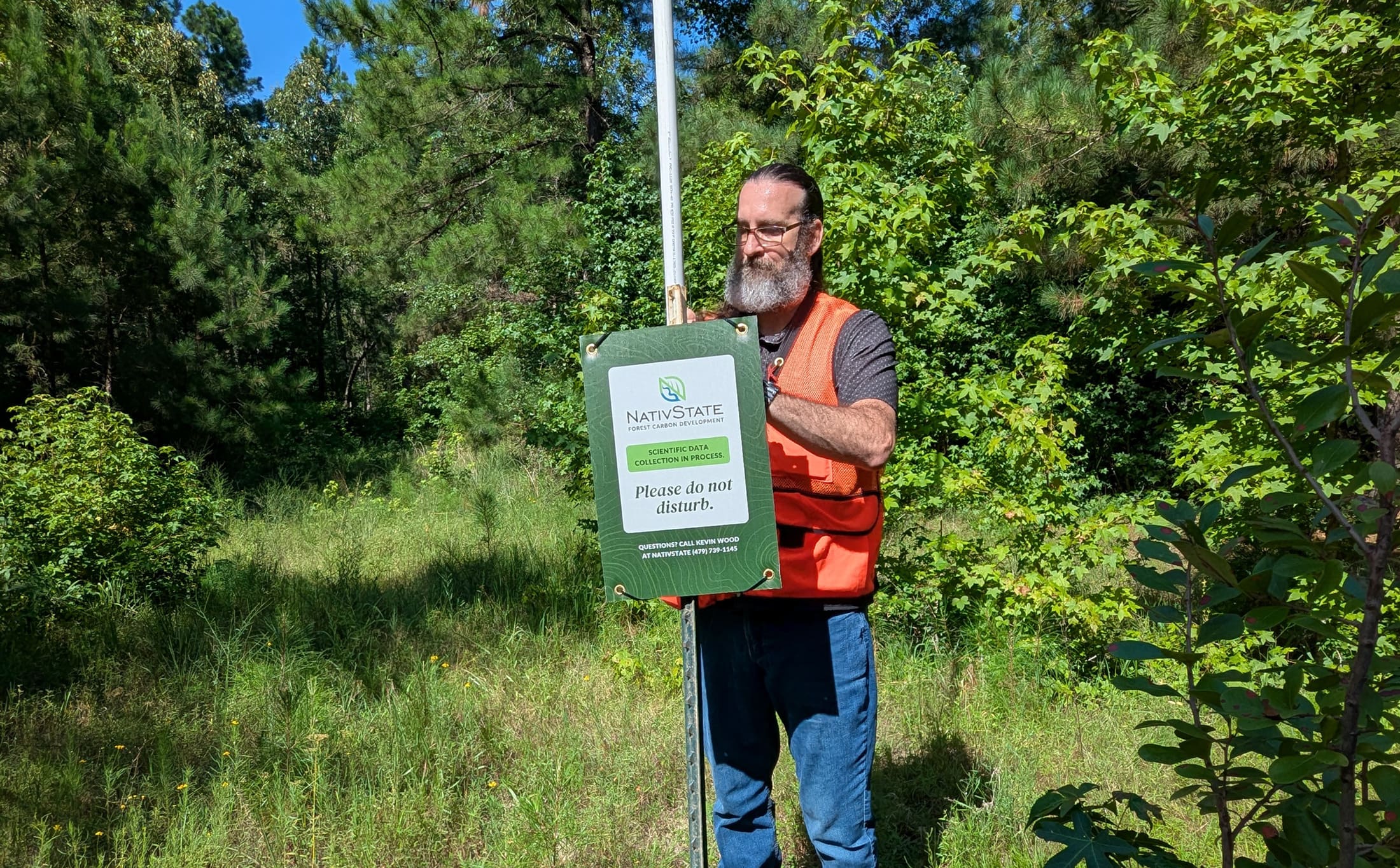 Hanging bat conservation sign